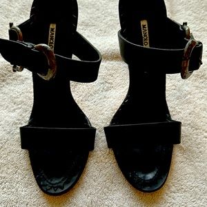 Manolo Blahnik black high heel sandals
